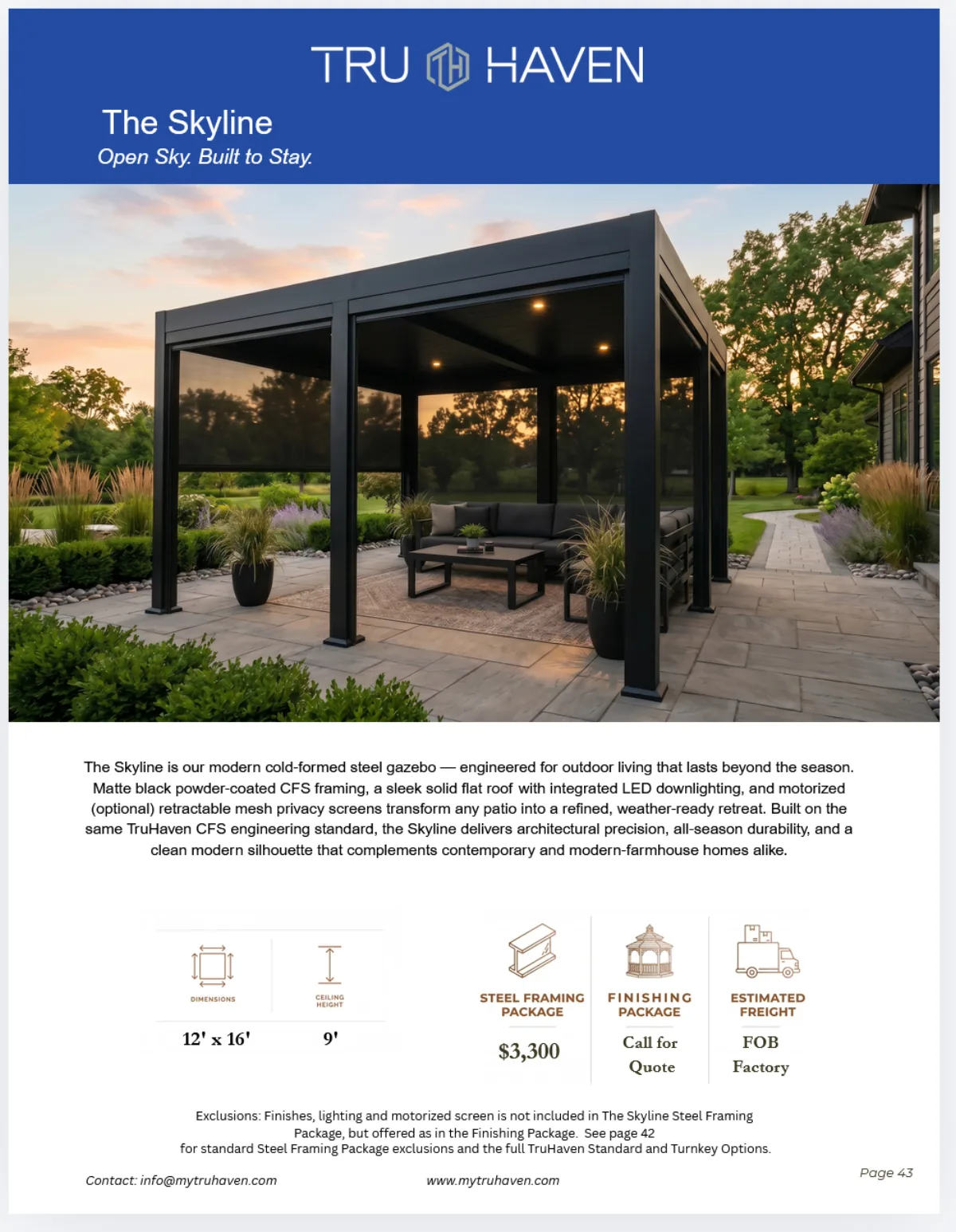 The Skyline catalog page