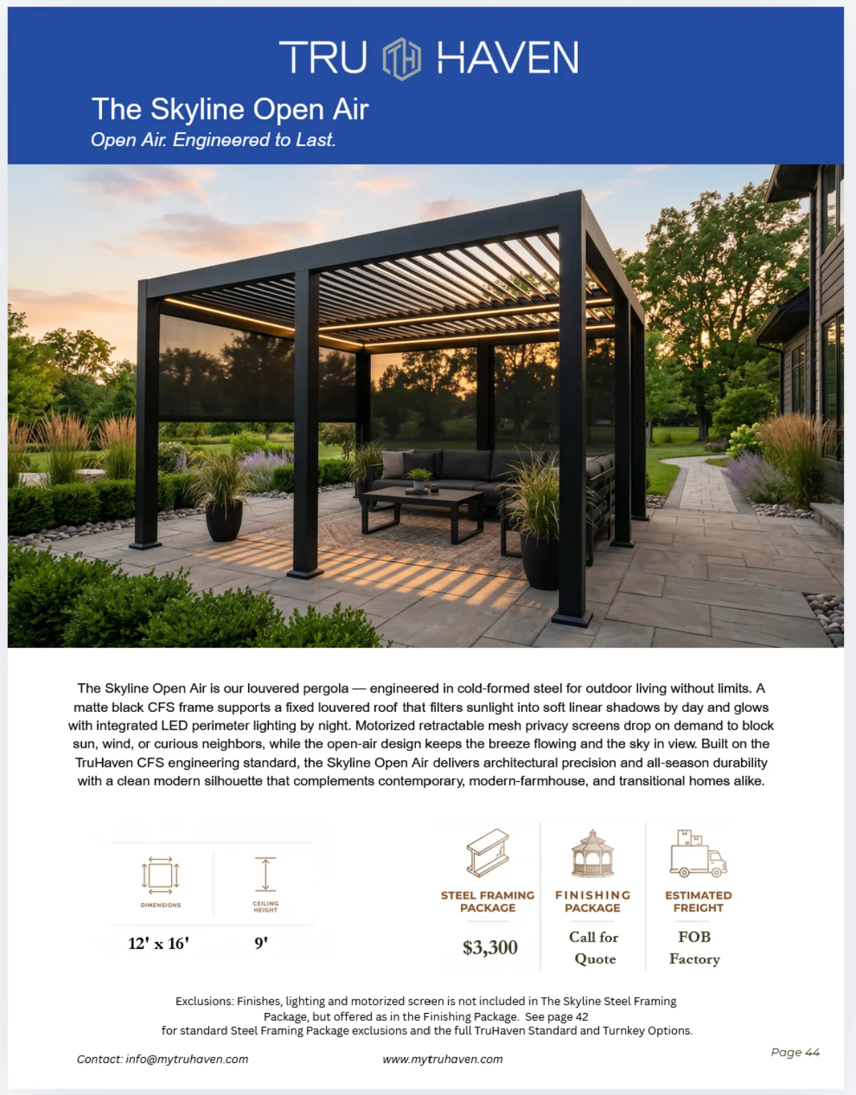 The Skyline Open Air catalog page