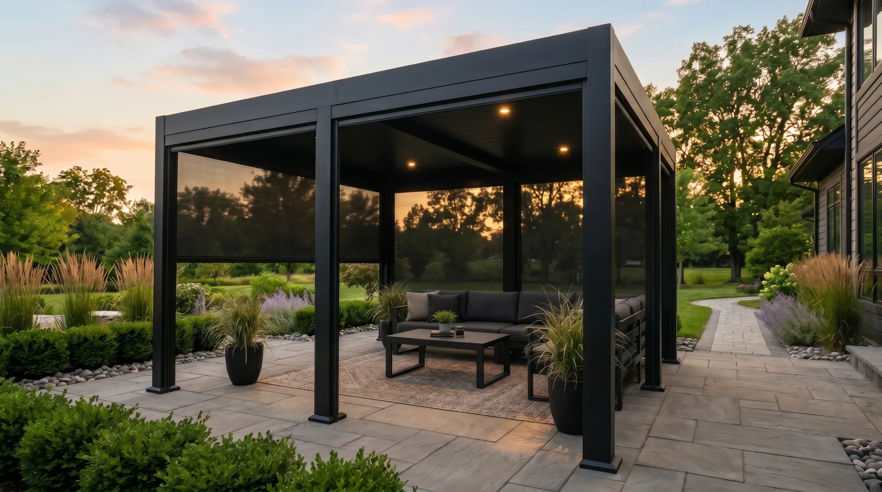 TruHaven cold-formed steel gazebos and pergolas in the Open Air Collection