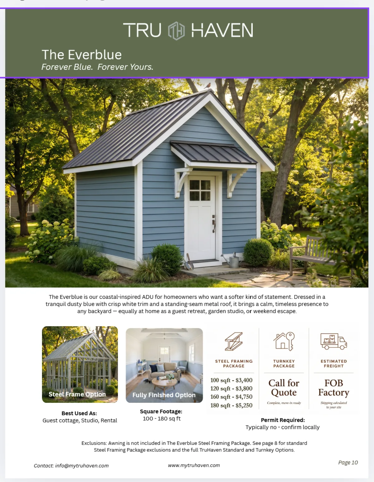 The Everblue catalog details