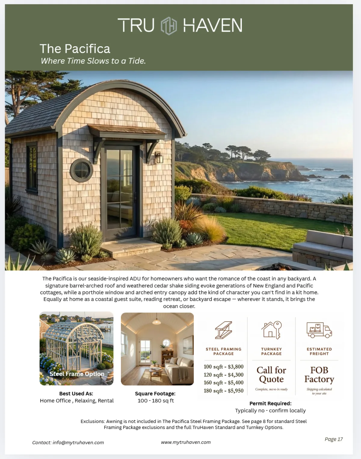 The Pacifica catalog details