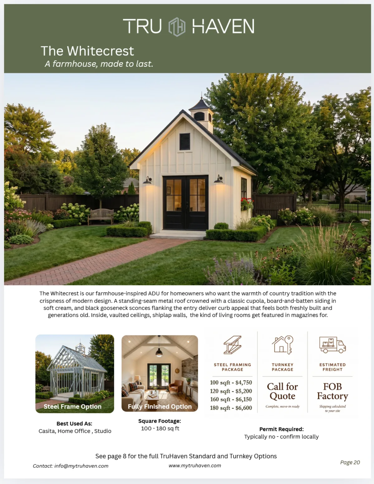 The Whitecrest catalog details