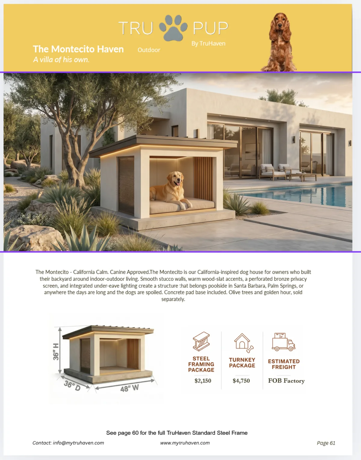 The Montecito Haven catalog page