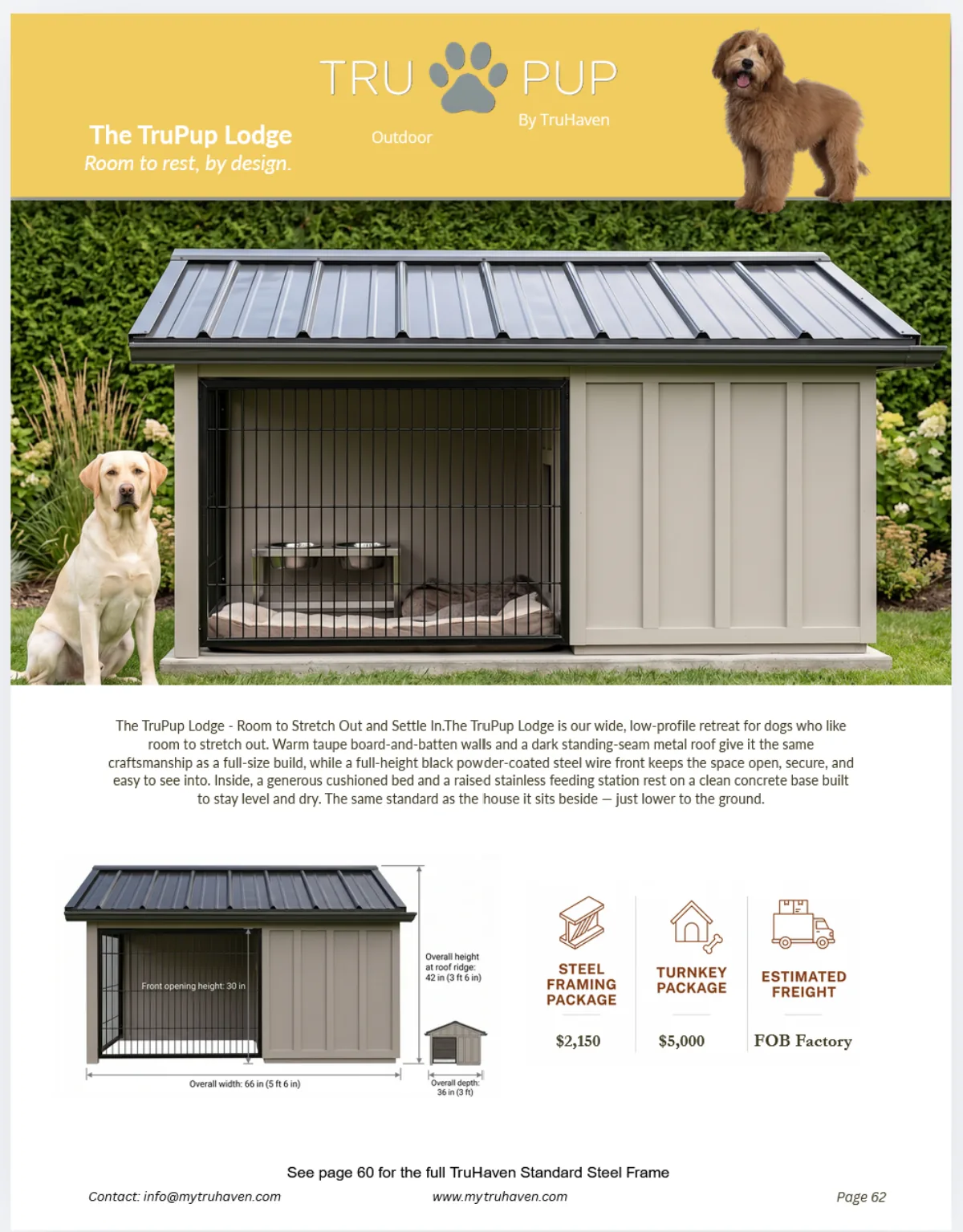 The TruPup Lodge catalog page
