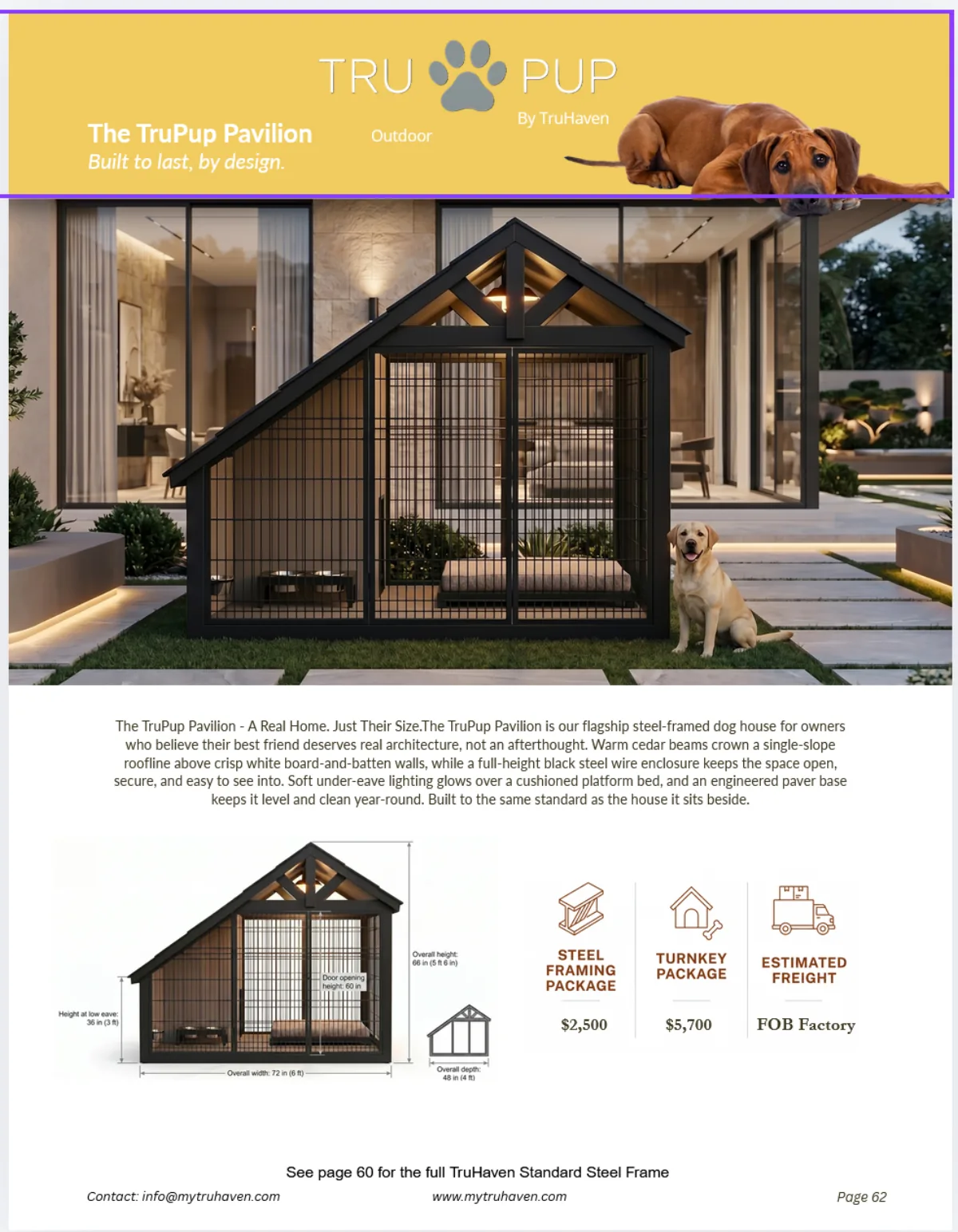 The TruPup Pavillion catalog page
